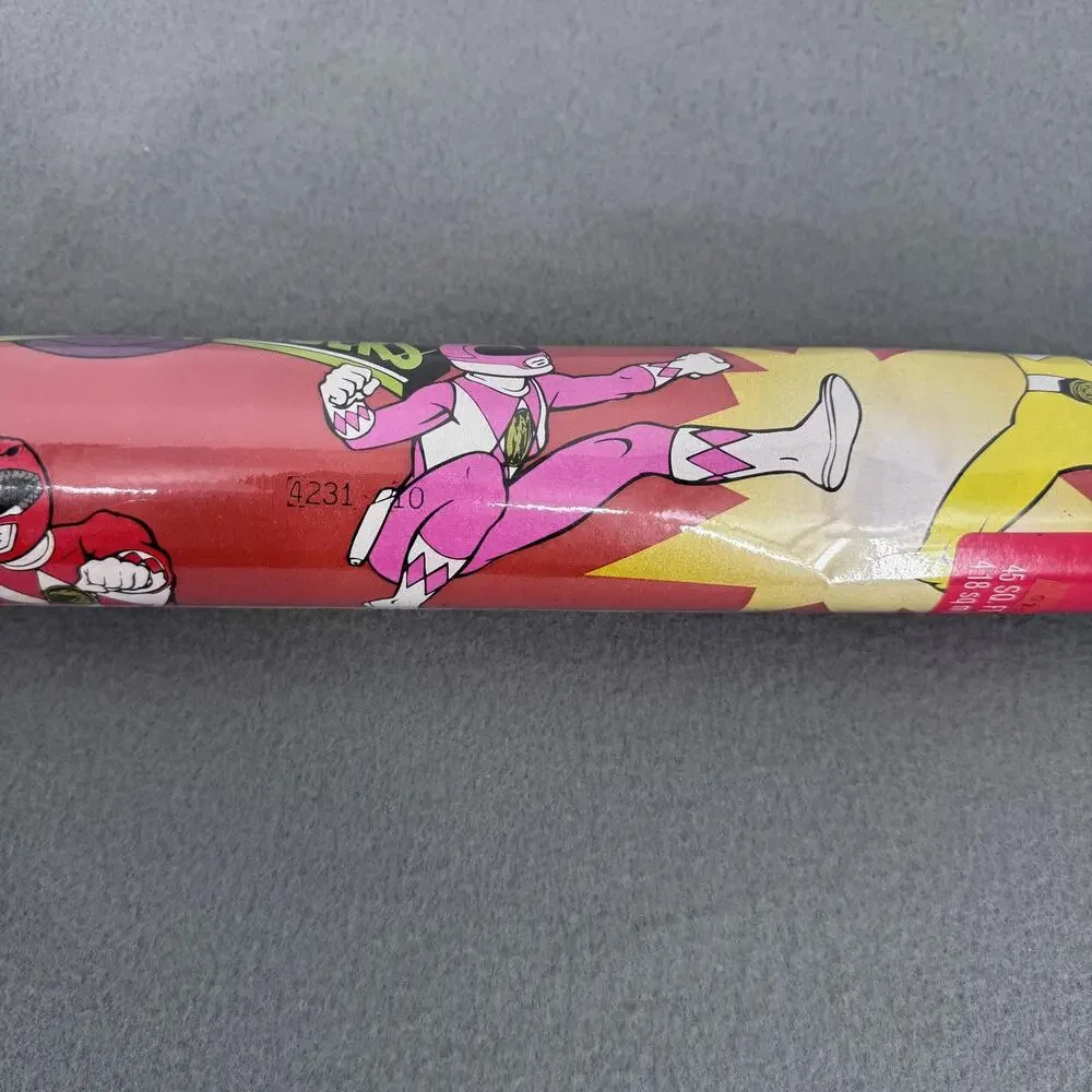1994‎ Hallmark Mighty Morphin Power Rangers Gift Wrap Paper NOS Sealed Wrapping